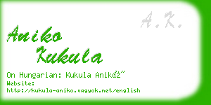 aniko kukula business card